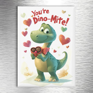 Dino-mite-Kinderkarte Magnet