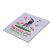 Dino-Mite-Liebe, immer roaring Funny Dinosaur Fliese (Seite)