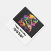 Dino-Mite Monster Truck Geburtstagsparty Serviette (Ecke)