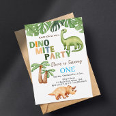 Dino-mite Party 1. Geburtstag Einladung