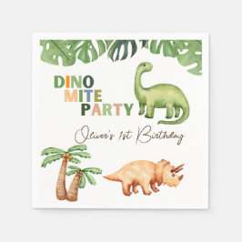 Dino-mite Party 1. Geburtstag Serviette