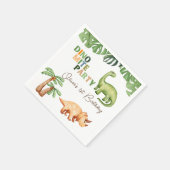 Dino-mite Party 1. Geburtstag Serviette (Ecke)