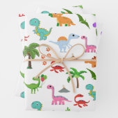 "Dino-mite Party: Jurassic Joy Unleashed! Geschenkpapier Set (Beispiel)
