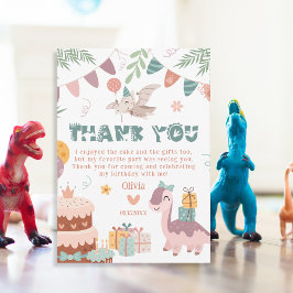 Dino-Mite Pastel Birthday Vielen Dank Dankeskarte