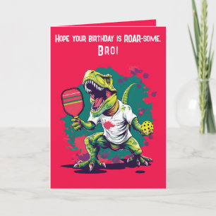 Dino-mite-Pickleball Geburtstag Feiertagskarte