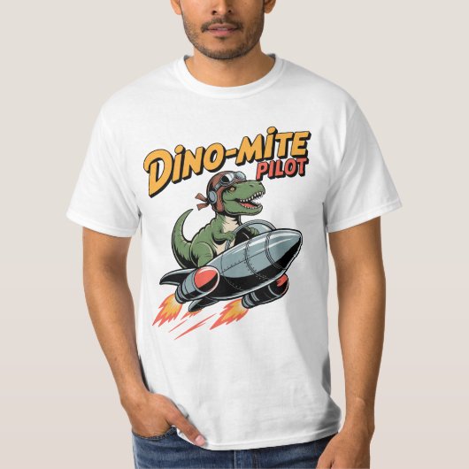 Dino-mite-Pilot T-Shirt (Vorderseite)