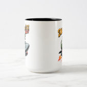 Dino-mite-Pilot Zweifarbige Tasse (Mittel)