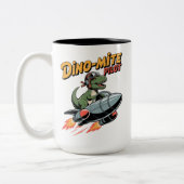 Dino-mite-Pilot Zweifarbige Tasse (Links)