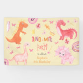 Dino-Mite-Rosa-Dino-Geburtstagsparty Banner (Horizontal)