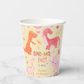 Dino-Mite-Rosa-Dino-Geburtstagsparty Pappbecher (Rückseite)