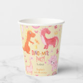 Dino-Mite-Rosa-Dino-Geburtstagsparty Pappbecher (Vorderseite)