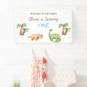 Dino-mite t-rex Geburtstagsparty Banner (Insitu)