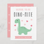 Dino-Mite Valentine's Day Card Feiertagskarte (Vorne/Hinten)