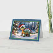 Dino-mite Weihnachtskarte Karte (Vorderseite)