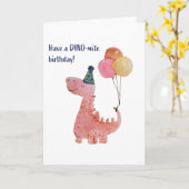 DINO-mitischer Geburtstag! Karte (Gelbe Blume)