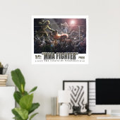 Dino MMA Battle Dawn of Pankration Poster (Heimbüro)