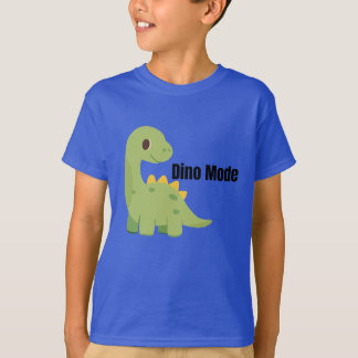 Dino-Modus-Dinosaurier-Grafik-Kinder-T-Shirt–Cute T-Shirt