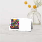 Dino Monster Truck Happy Birthday Platzkarte (Rückseite)