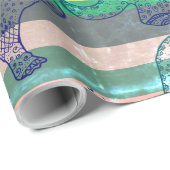 Dino Mood, Dinosaur Art Gift Wrap Geschenkpapier (Rolleneckpunkt)