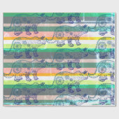Dino Mood, Dinosaur Art Gift Wrap Geschenkpapier (Flach)
