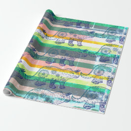 Dino Mood, Dinosaur Art Gift Wrap Geschenkpapier