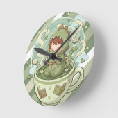 Dino Mug Adventure Runde Wanduhr (Winkel)