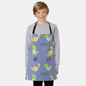 Dino-Muster in blau Schürze (Getragen)