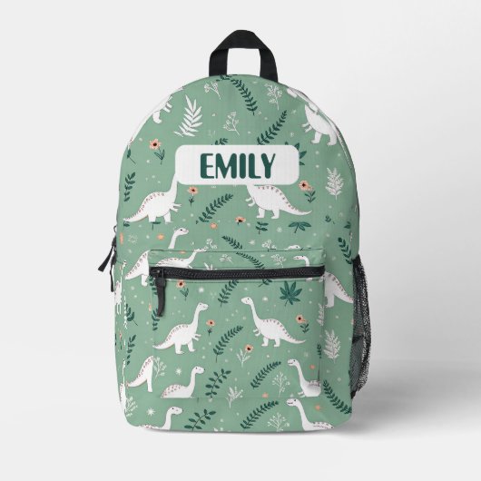 Dino-Muster-Kinder-Rucksack Bedruckter Rucksack (Vorderseite)