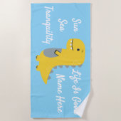 Dino niedliche Kostüme Strandtuch (Vorderseite)