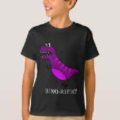Dino-niedliche lila Dinosaurier-Kinderdesign T-Shirt (Vorderseite)