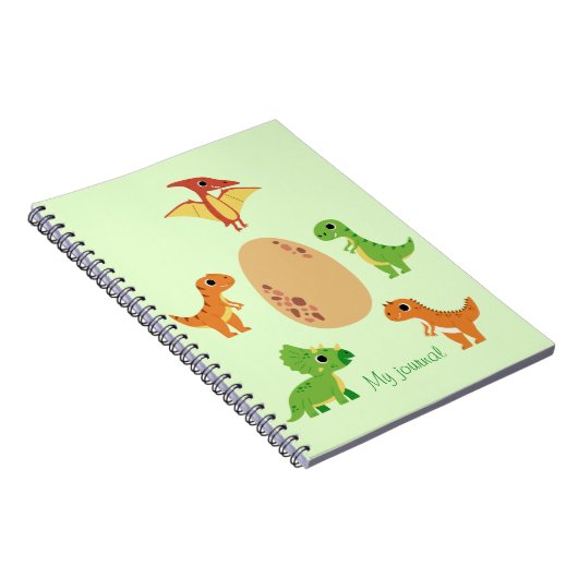 Dino-Notebook - Niedliches Dinosaur-Journal Notizblock (Rechte Seite)