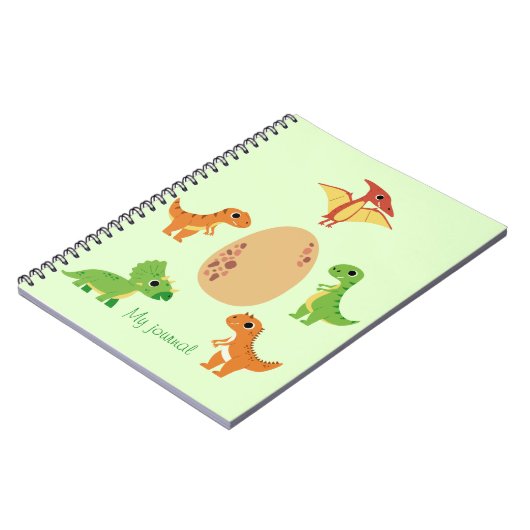 Dino-Notebook - Niedliches Dinosaur-Journal Notizblock (Linke Seite)