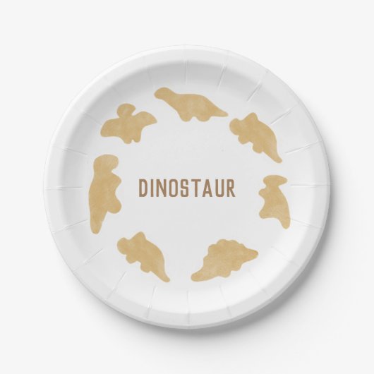 Dino Nugget Plate Pappteller (Vorderseite)
