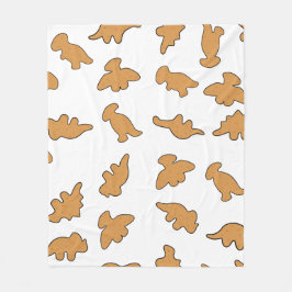 Dino-Nuggets-Muster Fleecedecke