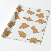 Dino-Nuggets-Muster Geschenkpapier (Ungerollt)