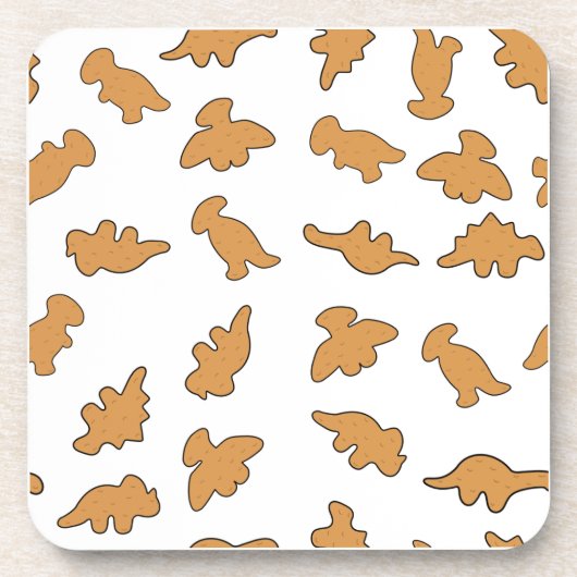 Dino-Nuggets-Muster Getränkeuntersetzer (Vorderseite)