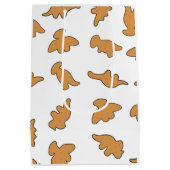 Dino-Nuggets-Muster Mittlere Geschenktüte (Rückseite)