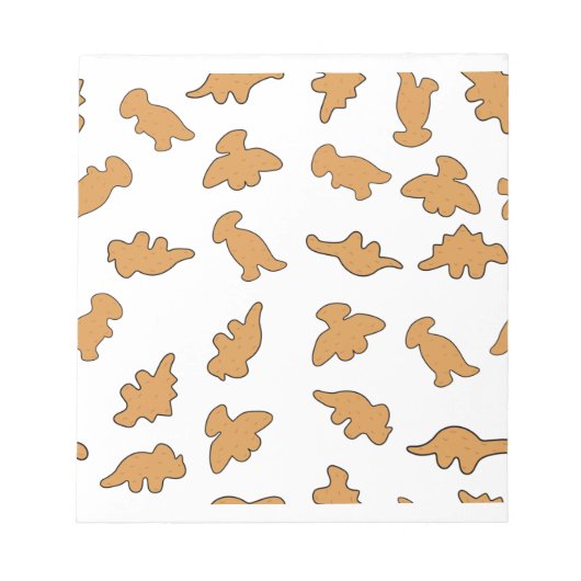 Dino-Nuggets-Muster Notizblock (Vorderseite)
