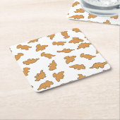 Dino-Nuggets-Muster Rechteckiger Pappuntersetzer (angewinkelt)