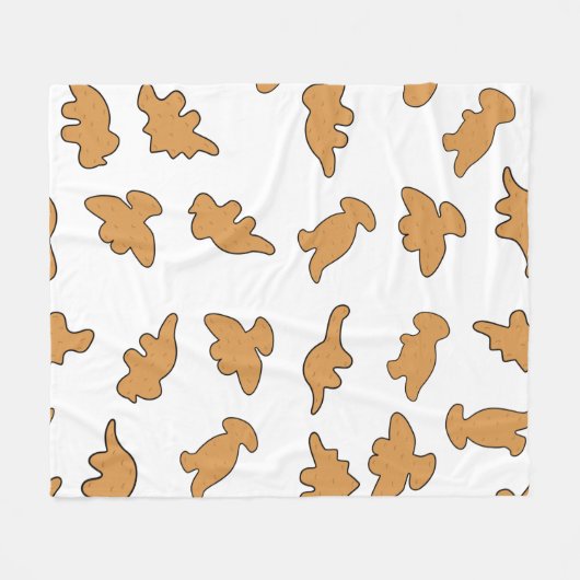 Dino Nuggets Pattern Fleecedecke (Vorderseite (Horizontal))