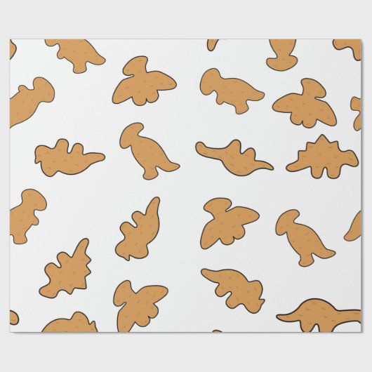 Dino Nuggets Pattern Geschenkpapier (Flach)