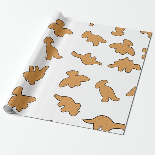 Dino Nuggets Pattern Geschenkpapier (Ungerollt)