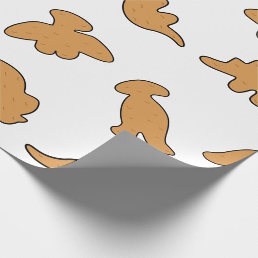 Dino Nuggets Pattern Geschenkpapier (Ecke)