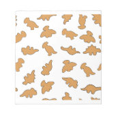 Dino Nuggets Pattern Notizblock (Vorderseite)