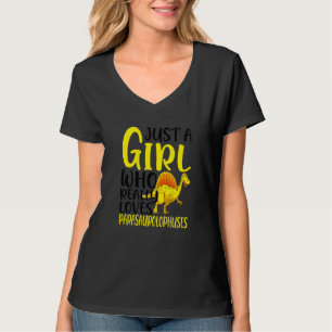 Dino Nur ein Mädchen, das Parasaurolophus wirklich T-Shirt