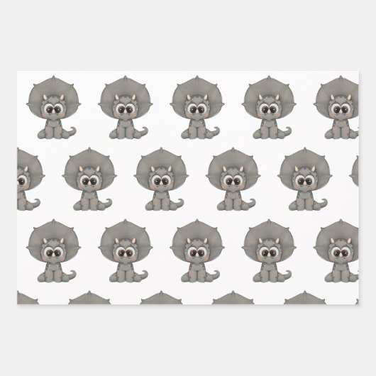 Dino-Packpapier Geschenkpapier Set (Vorderseite 3)