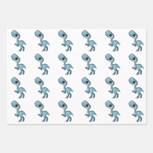 Dino-Packpapier Geschenkpapier Set (Vorderseite)