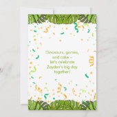Dino Party 2. Geburtstag Einladung (Rückseite)