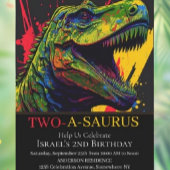 Dino Party 2. Geburtstag Einladung