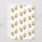 Dino Party Boy Gold Dinosaur Geburtstag Einladung (Rückseite)